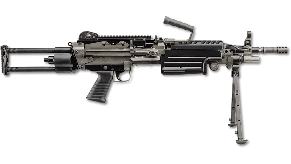 FN America M249S Para Semi-Auto Rifle, 223 Rem/5.56 NATO, 18.5in Barrel, Aluminum Black Stock, Black, 30/200, 46100171-FRRMPG