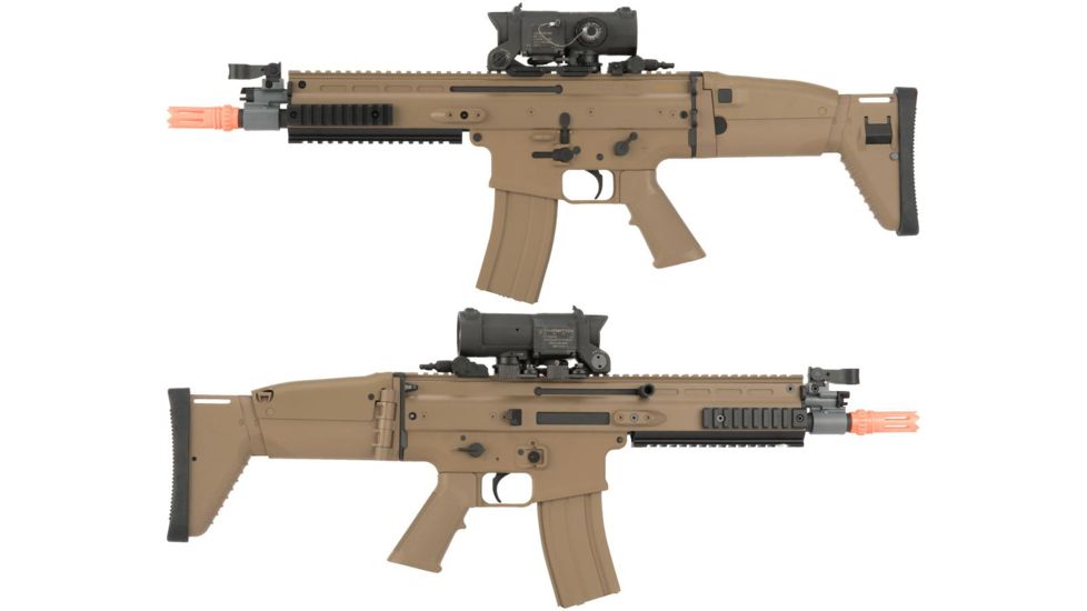 FN Herstal Licensed SCAR-L Airsoft AEG Rifle, Polymer Body, Tan, Large, 200962