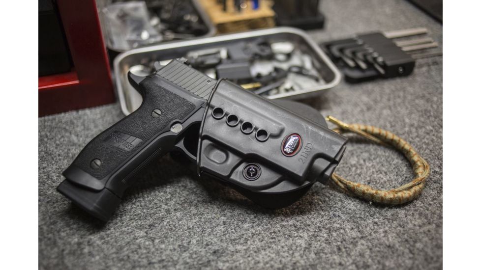 Fobus Evolution E2 Holster for Sig 226 &amp; 220, Standard, Paddle, Plain Black, Right Hand SGE2