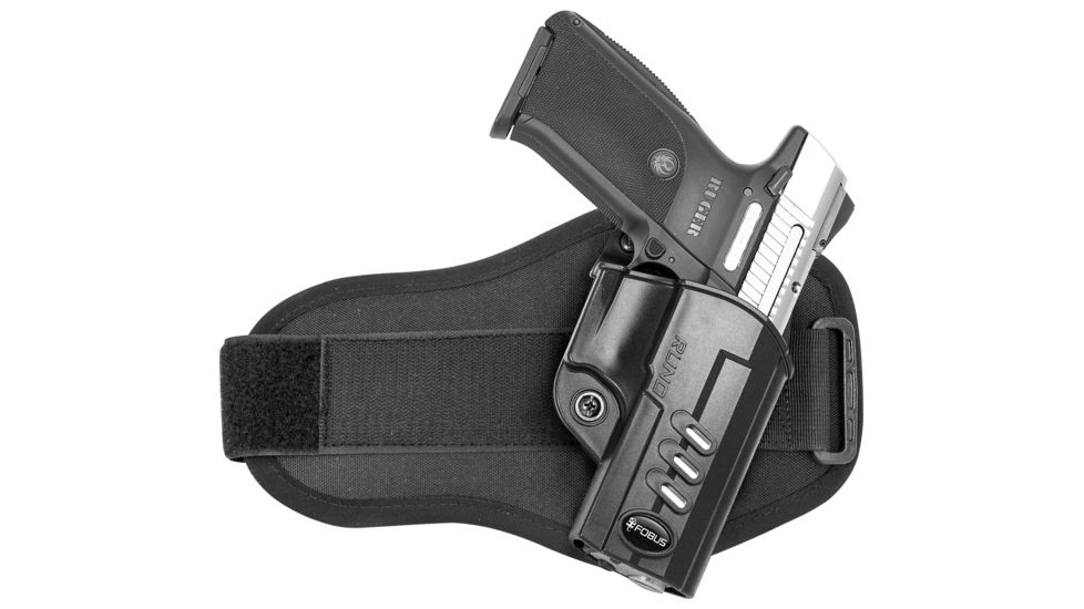 Fobus Evolution Ankle Concealment Holster, Right Handed for Ruger SR40, Ruger SR40c, Ruger SR9 &amp; SR9C, Black, RUNDA