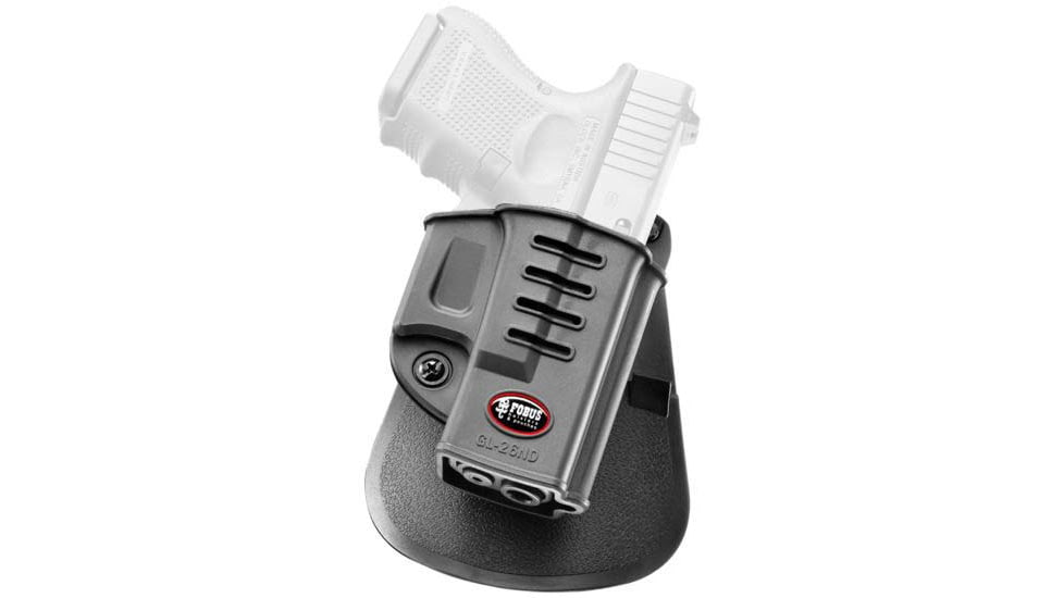 Fobus Evolution OWB Belt Holster, Glock 26, 27, 33, Left, Black, GL26NDLHBH