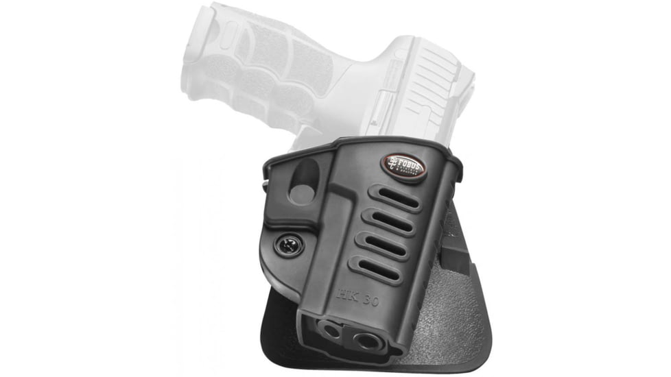 Fobus Evolution OWB Belt Holster, H&amp;K P30 9mm &amp; .40, P30SK, Right, Black, HK30BH