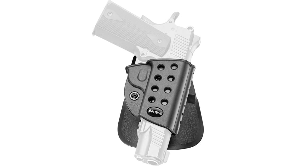 Fobus Injection Molded Polymer OWB Paddle Holster, Colt 1911, Kimber 1911, Remington 1911 R1, Black, KMSP