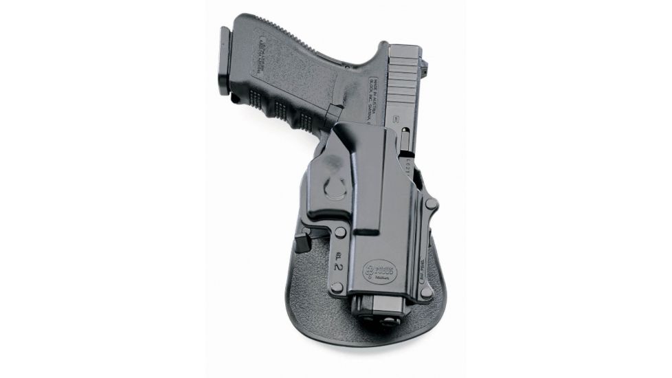 Fobus Fits Glock 17, 19, 22, 23, 31, 32, 34, 35, Walther PK 380 Holster, Black, Left Hand GL2E2LH