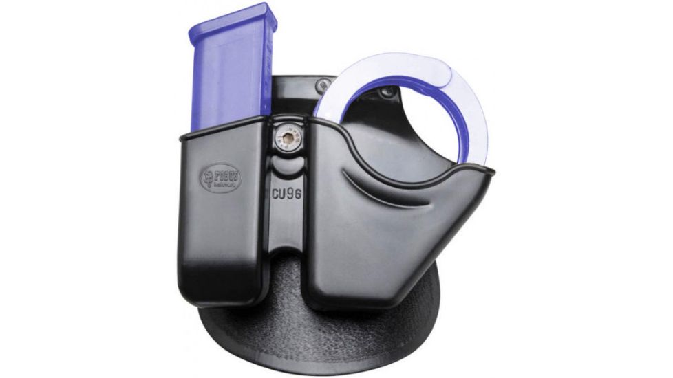 Fobus Handcuff-Magazine Combo Pouch. NOTE: This product is a belt holster. This image shows the paddle version of this holster.
