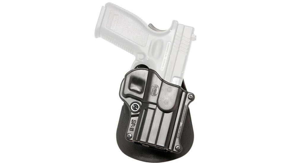 Fobus Standard OWB Roto-Paddle Holster, Springfield Armory XD/HS 2000 9/357 /40 5 4/Sig 2022/H&amp;K P2000, Left, Black, SP11RPL