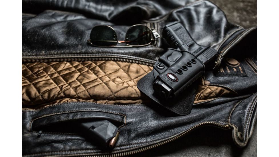 Fobus E2 Paddle Holster, Black, Right Hand - For Glock 17/31, Walther PK 380 GL2E2, EDEMO1