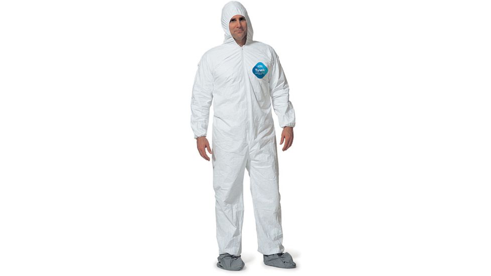 Forensics Source Head and Feet Tyvek 1424A Coveralls, X-Large 3-5408