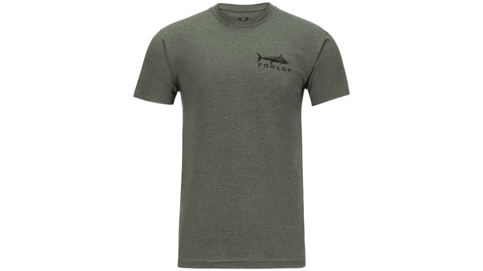 Forloh Billfish Unisex Tee, Heather Forest, Small, UTPSS1132-HL-S