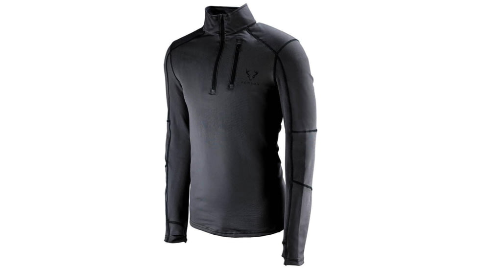 Forloh Deep Space Half Zip Long Sleeve Tops - Mens, Magnet, Small, 10531-M-S