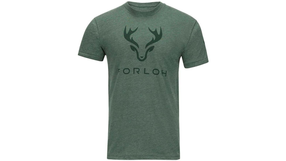 Forloh Logo Unisex Tee, Heather Forest, L, 10730V2-HF-L