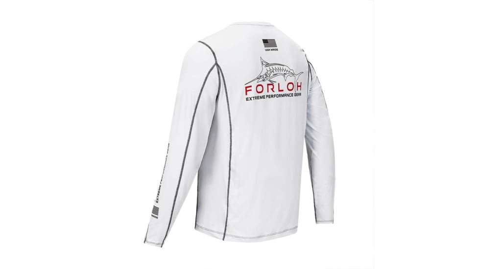 Forloh SolAir BillFish Long Sleeves Crew, Glacier Red BillFish, Small, 11534-G-RB-S