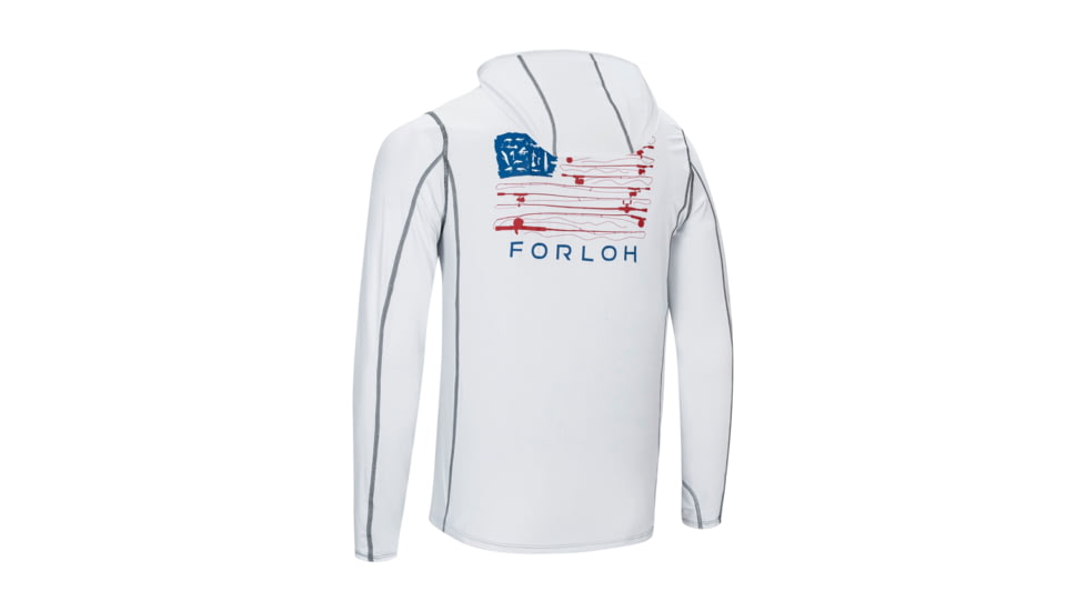 Forloh SolAir USA Fish Flag Hooded LS, 11536-USAFFR-XL