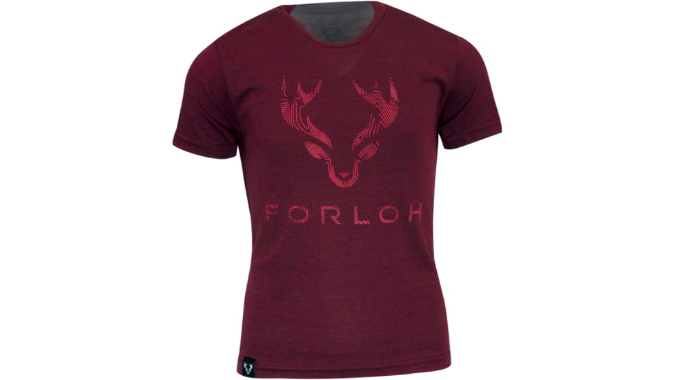 Forloh Youth Logo T-Shirts, Vino Red, M, 30730-VR-M