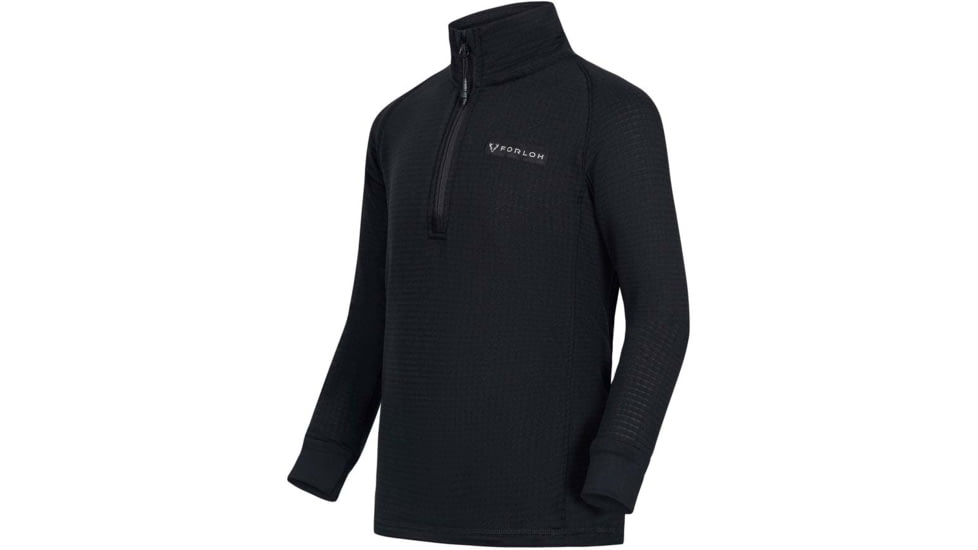 Forloh Raider Polartec Power Grid Half Zip - Youth, 12 US, Black, Large, 31831-BBB-L