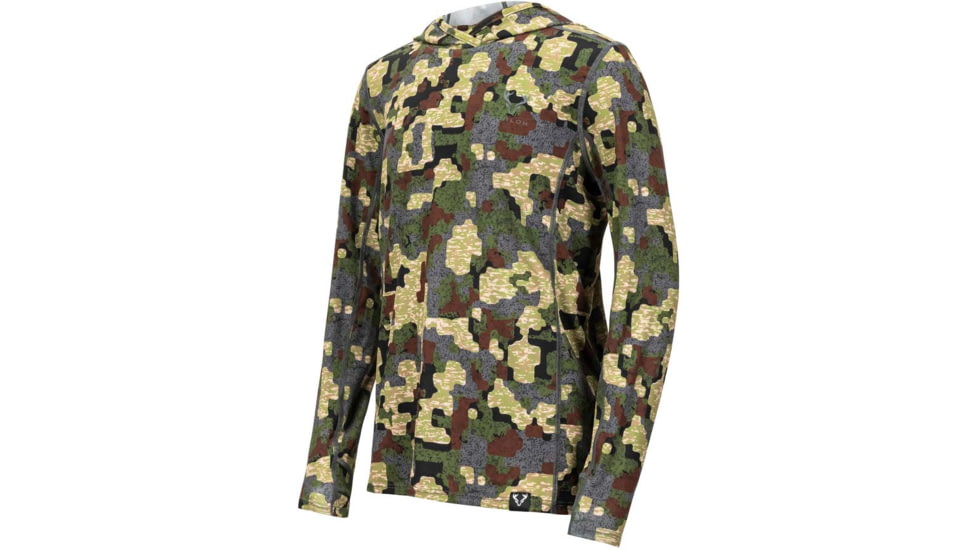 Forloh Youth SolAir UPF Hooded Long Sleeve Shirt D53DF933, Deep Cover, L 12, 31520-DC-L