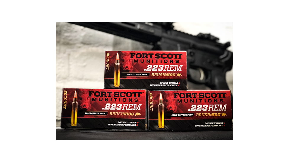 Fort Scott Munitions 223 Rem 55 Grain Centerfire Pistol Ammo, 20 Rounds, 223-055-SCV