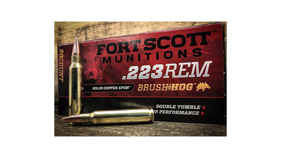 Fort Scott Munitions 223 Rem 55 Grain Centerfire Pistol Ammo, 20 Rounds, 223-055-SCV