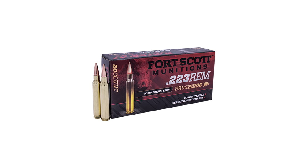 Fort Scott Munitions 223 Rem 55 Grain Centerfire Pistol Ammo, 20 Rounds, 223-055-SCV