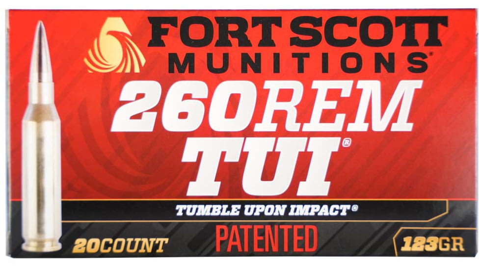 Fort Scott Munitions .260 Rem 123 Grain CNC Machined Copper Brass Rifle Ammo, 20 Rounds, 260-123-SCV2