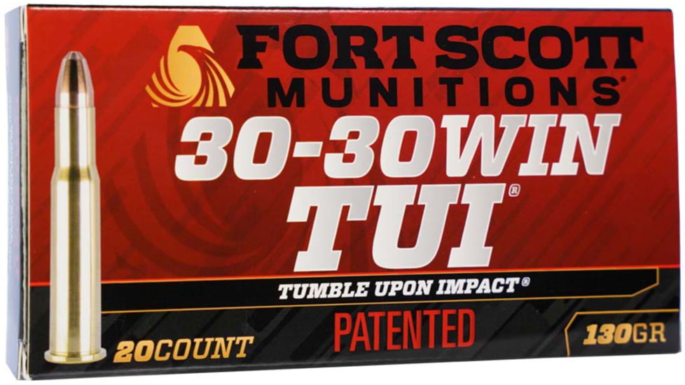 Fort Scott Munitions 30-30 Win 130 Grain CNC Machined Copper Brass Rifle Ammo, 20 Rounds, 3030-130-SCV
