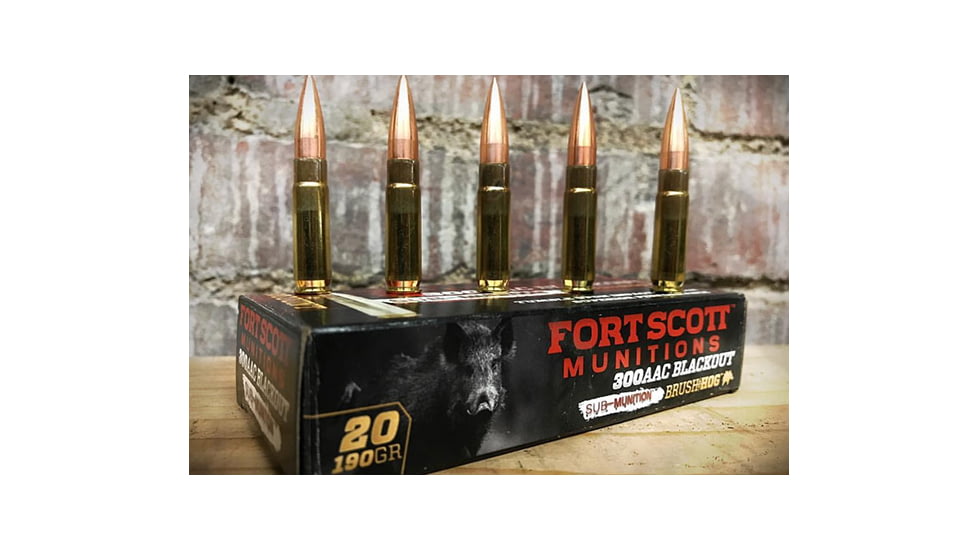 Fort Scott Munitions 300AAC BLACKOUT 190 Grain Centerfire Rifle Ammo, 20 Rounds, 300-190-SCV1SS
