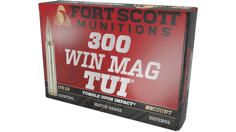 Fort Scott Munitions 301 Win Mag 175gr CNC Machined Copper Brass Rifle Ammo, 20 Rounds, 300WM-175-SCP2