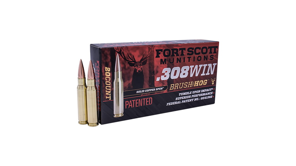 Fort Scott Munitions 308 WINCHESTER 168 Grain Centerfire Rifle Ammo, 20 Rounds, 308-168-SCV