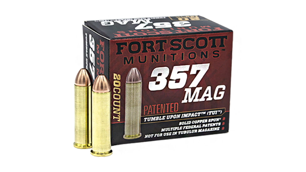 Fort Scott Munitions 357 MAGNUM 125 Grain Centerfire Pistol Ammo, 20 Rounds, 357MAG-125-SCV