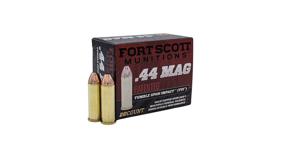 Fort Scott Munitions 44 Magnum 200 Grain Centerfire Pistol Ammo, 20 Rounds, 44MAG-200-SCV1