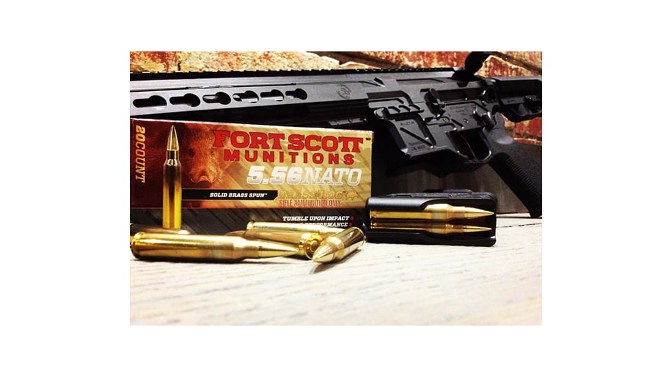 Fort Scott Munitions 5.56 NATO Brass 62 Grain Centerfire Rifle Ammo, 20 Rounds, 556-062-SBV1