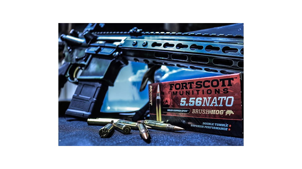 Fort Scott Munitions 5.56 NATO Copper 62 Grain Centerfire Rifle Ammo, 20 Rounds, 556-062-SCV1