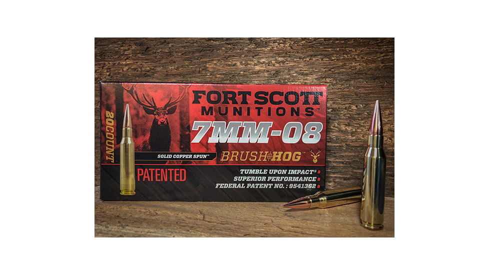Fort Scott Munitions 7MM-08 REMINGTON 120 Grain Centerfire Rifle Ammo, 20 Rounds, 7MM08-120-SCV1