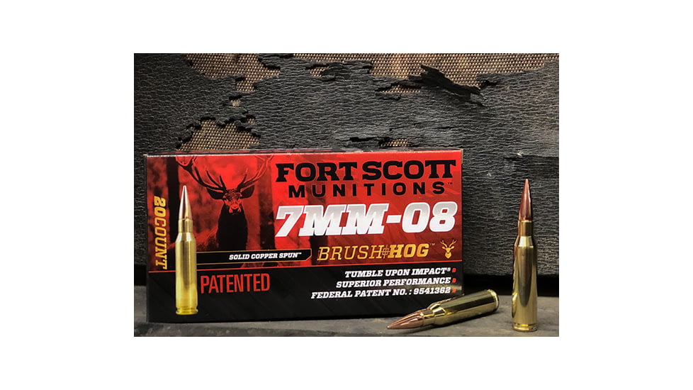 Fort Scott Munitions 7MM-08 REMINGTON 120 Grain Centerfire Rifle Ammo, 20 Rounds, 7MM08-120-SCV1