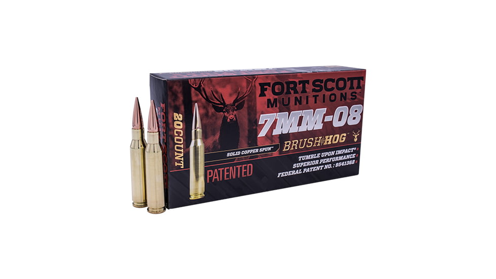Fort Scott Munitions 7MM-08 REMINGTON 120 Grain Centerfire Rifle Ammo, 20 Rounds, 7MM08-120-SCV1