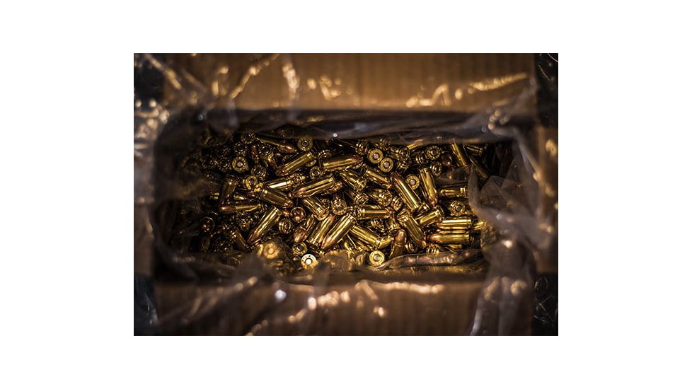 Fort Scott Munitions 9mm 115 Grain Full Metal Jacket Brass Pistol Ammunitiion, 500 Round, 9MM-115-FMJ