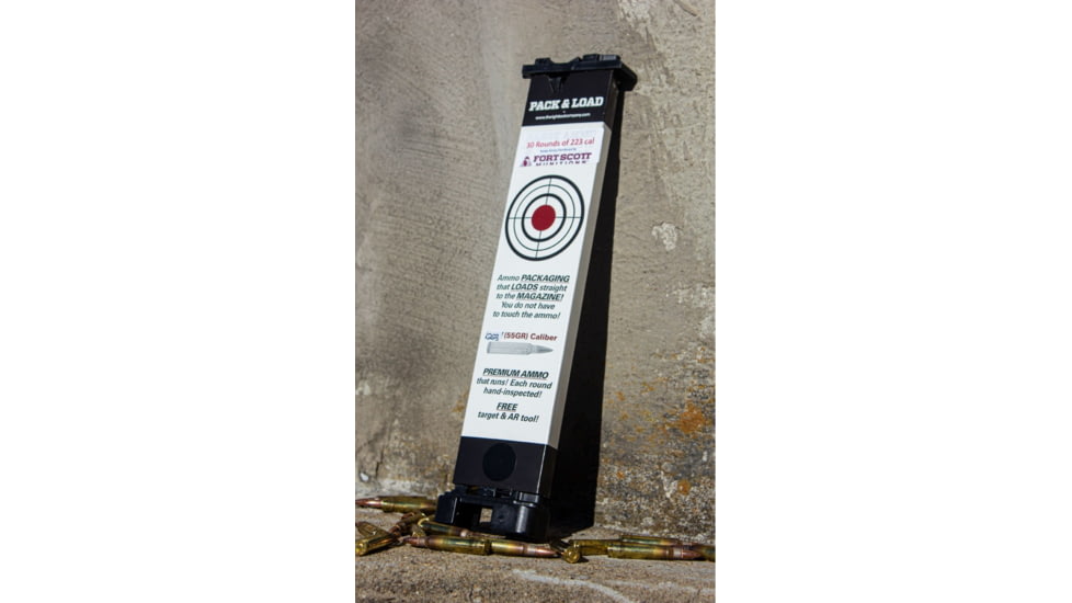 Fort Scott Munitions Pack/Load .223 Remington 55 Grain Full Metal Jacket Range Brass Cased Centerfire Rifle Ammo, 30 Rounds, 758381721938