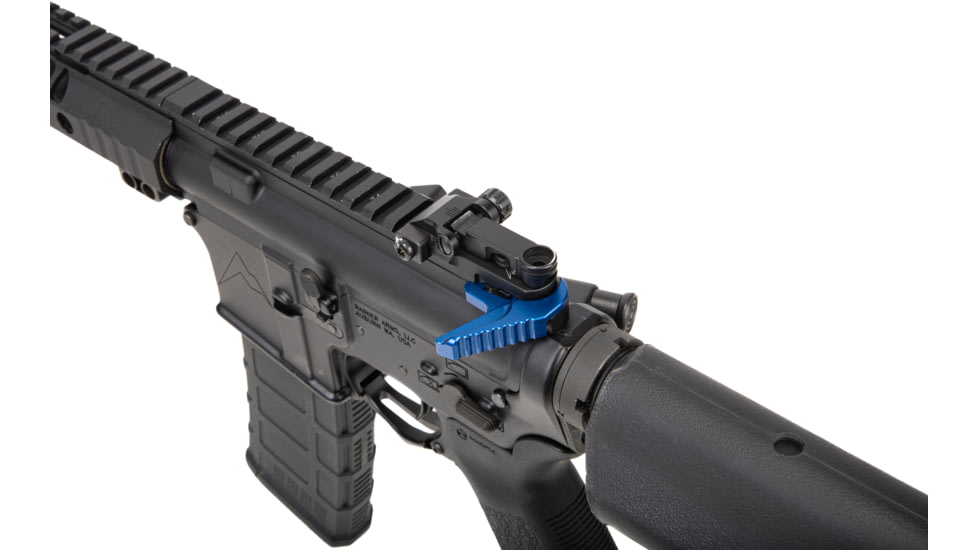 Fortis Manufacturing Clutch Charging Handle, AR 10, 7.62mm, Right Handed, Blue Anodize, CH-762-CLUTCH-RH-BLU