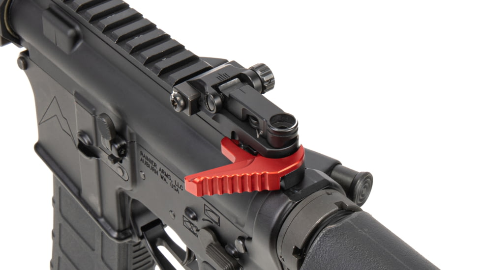 Fortis Manufacturing Clutch Charging Handle, AR 10, 7.62mm, Right Handed, Red Anodize, CH-762-CLUTCH-RH-RED