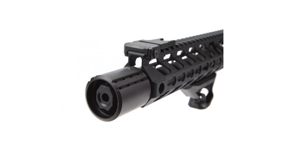 USED Fortis Manufacturing CONTROL Shield w/9mm Muzzle Brake, 1/2x28 TPI, Black Nitride, BNDL-9MM-28, EDEMO1, Used, Condition Fair, Installed/Mounted