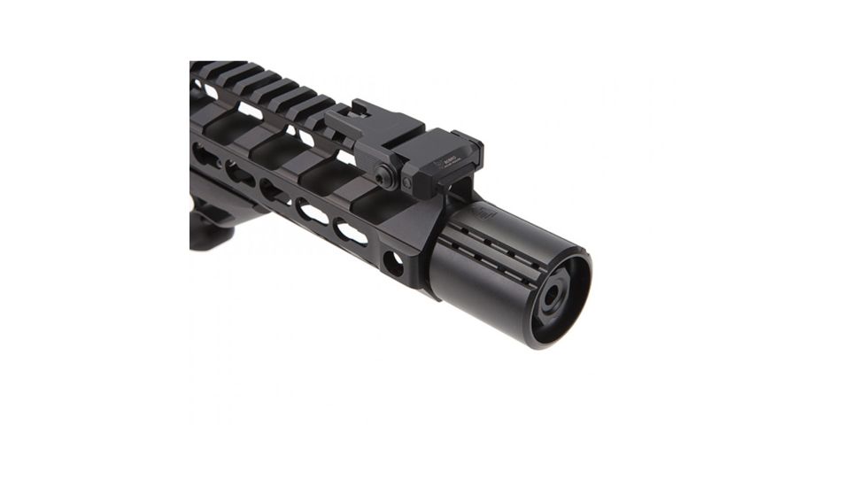 USED Fortis Manufacturing CONTROL Shield w/9mm Muzzle Brake, 1/2x28 TPI, Black Nitride, BNDL-9MM-28, EDEMO2, Condition Parts Only/Salvage, Defective