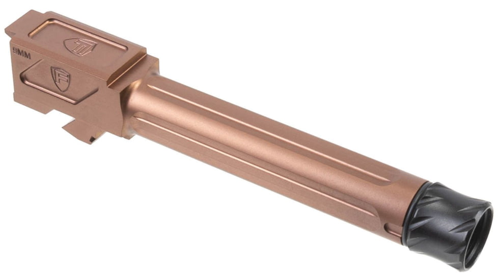 Fortis Manufacturing Glock Match Grade Barrel Threaded, Glock 19X with Lone Rifling, 9MM Luger, 1/2x28, 416R Stainless, Copper Tich, FM-G19-TB-CPPR