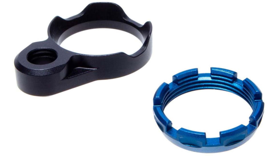 Fortis Manufacturing K1 LE LW Enhanced AR15 End PLate System, Castle Nut, Tapered, Blue, Small, LE-BLK-K1-BLU