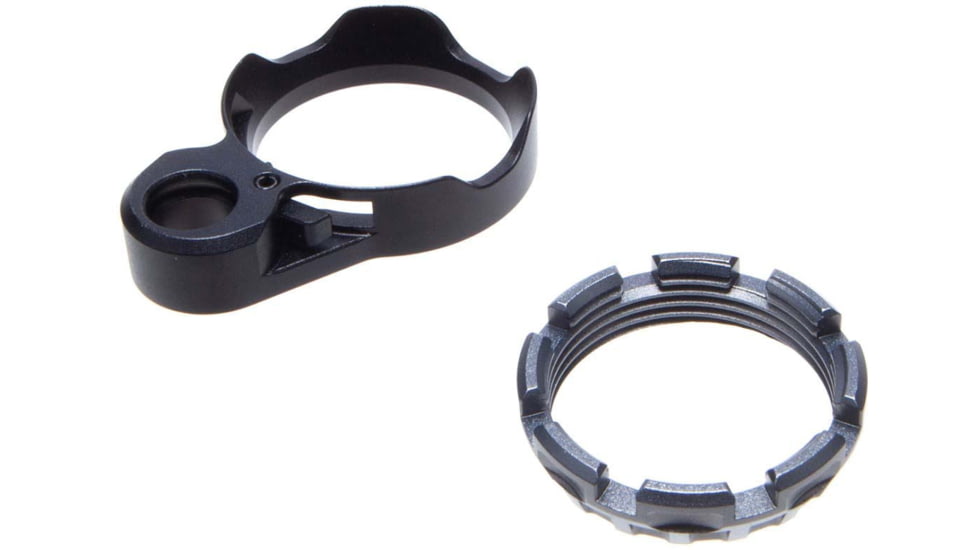 Fortis Manufacturing K2 LE LW Enhanced AR15 End PLate System, Castle Nut, Locking Lever, Gray, Small, LE-BLK-K2-GRY