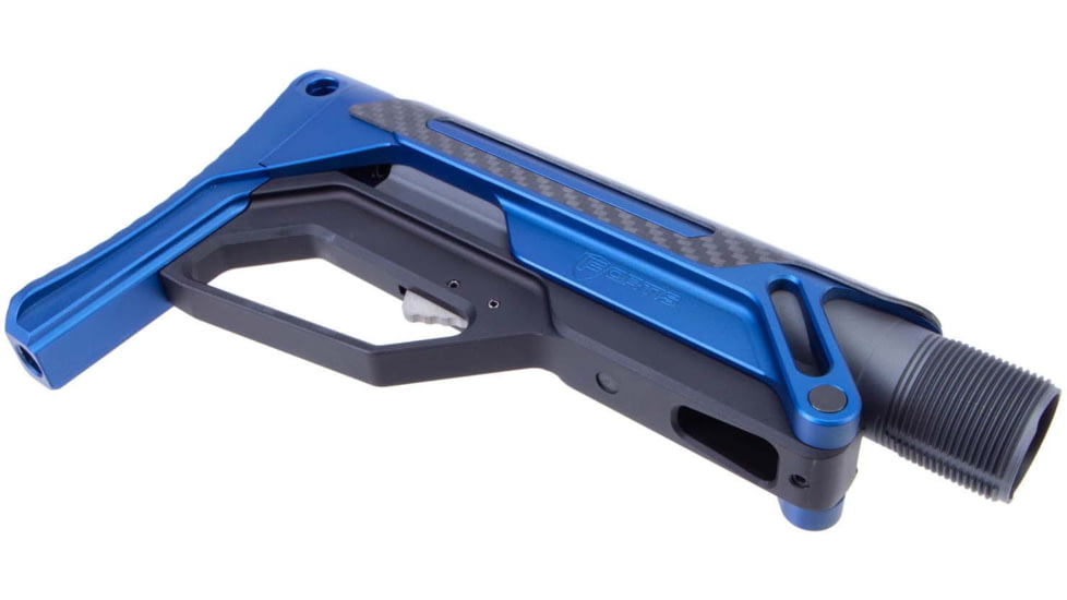 Fortis Manufacturing LA Stock Bundle Pack, Cerakoted buffer tube and Standard QD End Plate, Blue, LAS-BNDL-15-BLU