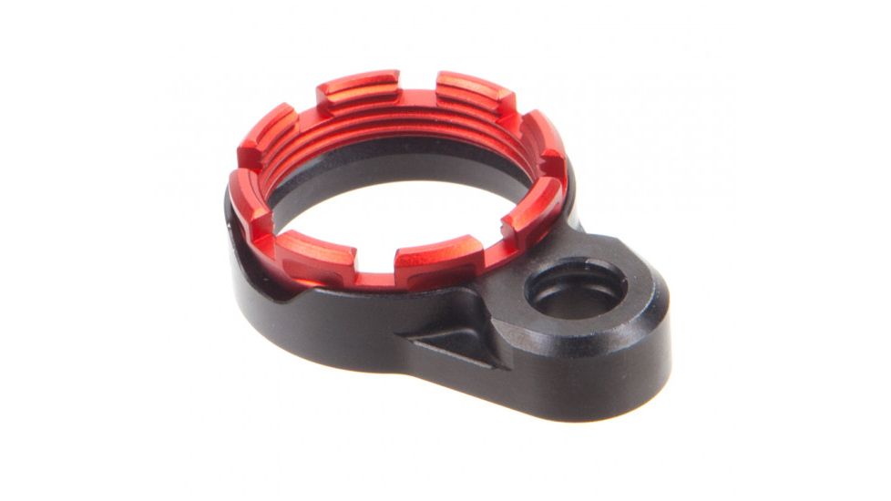 Fortis Manufacturing Lightweight Enhanced AR15 End Plate w/K1 System Tapered Castle Nut, Red, small, LE-BLK-K1-RED