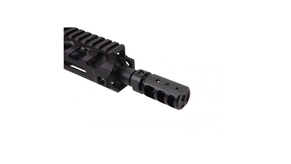 Fortis Manufacturing RED Rapid Engagement Device Muzzle Brake PCC MOD 2, 9mm, 1/2x36 TPI, 4140 Steel, Black 9mm-RED-M2-36