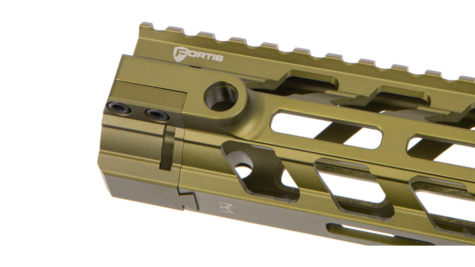 Fortis Manufacturing REV II Free Float Rail System, M-LOK, AR-15, 13.8in, Odg Anodize, REV-II-14-ML-ODG