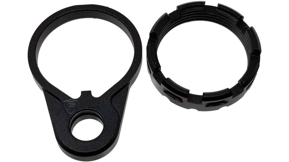Fortis Manufacturing Standard QD End Plate &amp; Castle Nut Combo, Black, Small, QD END-CN-COMBO