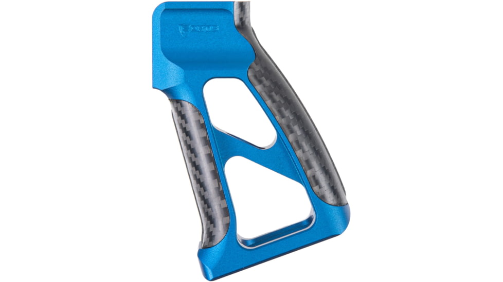 Fortis Manufacturing Torque Pistol Grip, 15 Degree, AR-15, Carbon Fiber, Blue Anodize, TOR-PG-CF-15-BLU